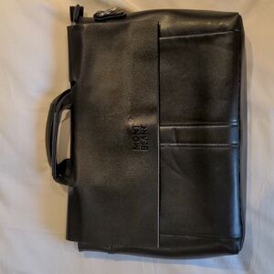 Mont Blanc Black Computer Messenger Bag